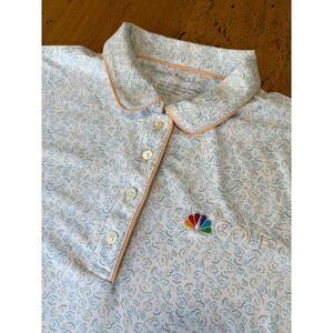 Peter Millar Womens Golf Polo• All Over Print• Large• UPF Protection• Performanc